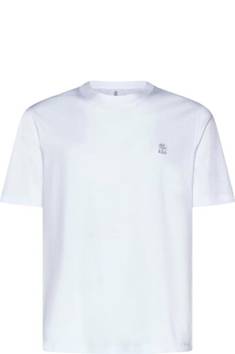 Brunello Cucinelli シャツ ロゴ刺繍クルーネックTシャツ Brunello Cucinelli シャツ ロゴ刺繍クルーネックTシャツ