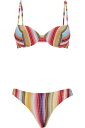 Missoni 水着 ビスコースのストライプモチーフのマルチカラービキニ女性