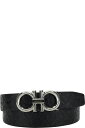 Ferragamo ベルト ロゴバックル付きブラックレザーベルト