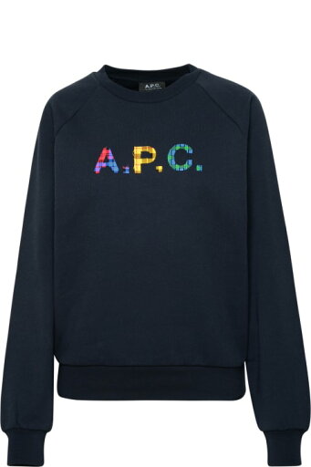 A.P.C. フリース Vicky ネイビー コットン スウェットシャツ A.P.C. フリース Vicky ネイビー コットン スウェットシャツ