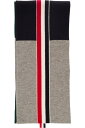 Thom Browne スカーフ ウールマンのインターシャストライプ付きマルチカラースカード