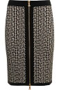 Balmain スカート レディース モノグラム ウール ペンシル スカート ジップ付き