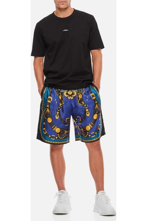 Versace ショートパンツ ショーツ メドゥーサ ハーネス スカーフ プリント