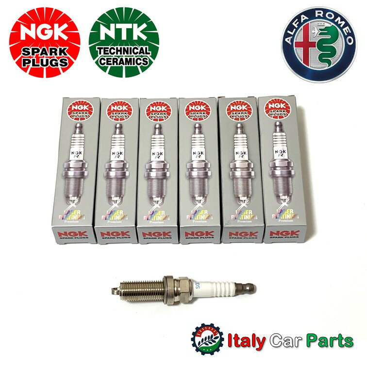 NGK スパークプラグ 6本セット アルファロメオ ジュリア ステルヴィオ 純正OEM Alfa Romeo クアドリフォリオ V6
