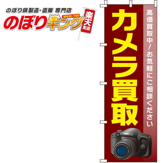 【全国一律送料341円】 カメラ買取 茶色のぼり旗 0150089IN 60cm×180cm