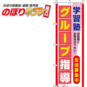 【全国一律送料341円】 グループ指導 赤のぼり旗 0270057IN 60cm×180cm