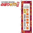 【全国一律送料341円】 秋の無料体験入塾 紅葉のぼり旗 0270209IN 60cm×180cm