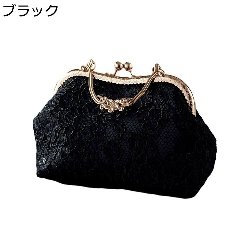 がま口ポーチ 刺繍 パーティーバッグ クラッチバッグ 結婚式ハンドバッグ サテン ショルダーバッグ 2way 中華風 レトロ 披露宴 二次会 宴会 宴会バッグ ポシェット 長財布 小物収納 女性 記念日