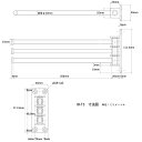 アイアンバー　3本タイプ ハンガーバー アイアン 壁付け diy ロートアイアン製 ITC オリジナル製品　ブラック 3