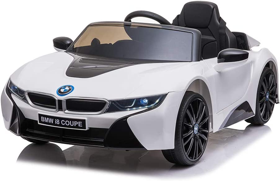 電動乗用カー 乗用ラジコン BMW I8 りもこん ペダルとプロポで操作可能 子供へのプレゼント ギフト 電動カー 乗物玩具 ホワイト