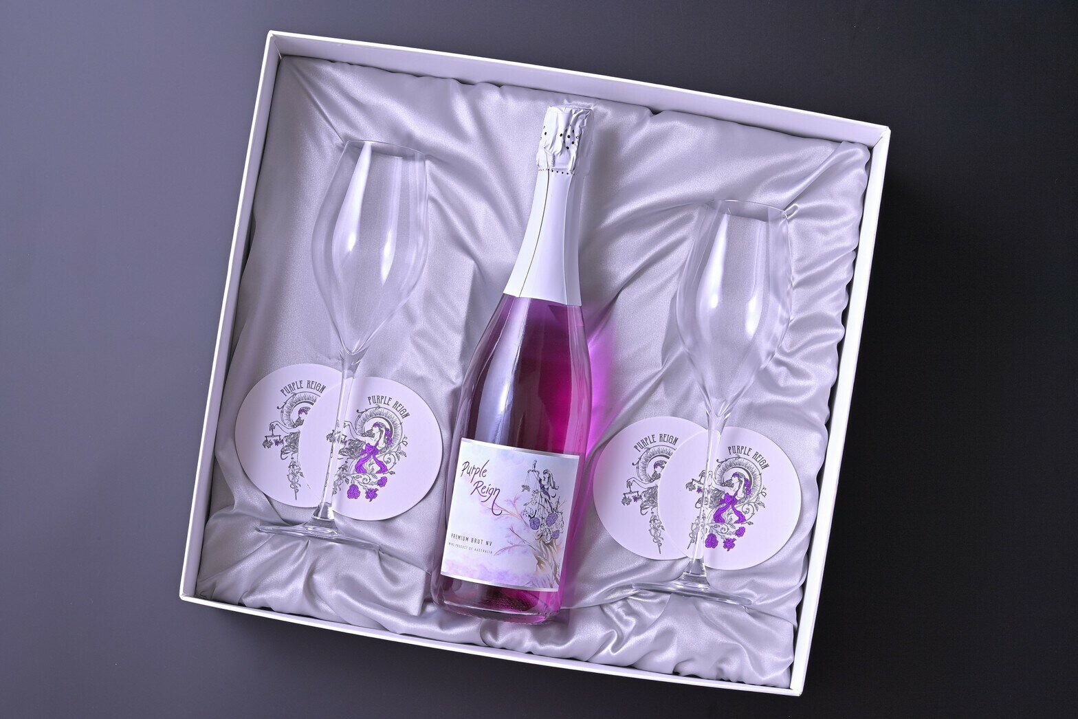 パープル・レイン スパークリンググラスセット【紫ワイン】 【贈答用に】のサムネイル