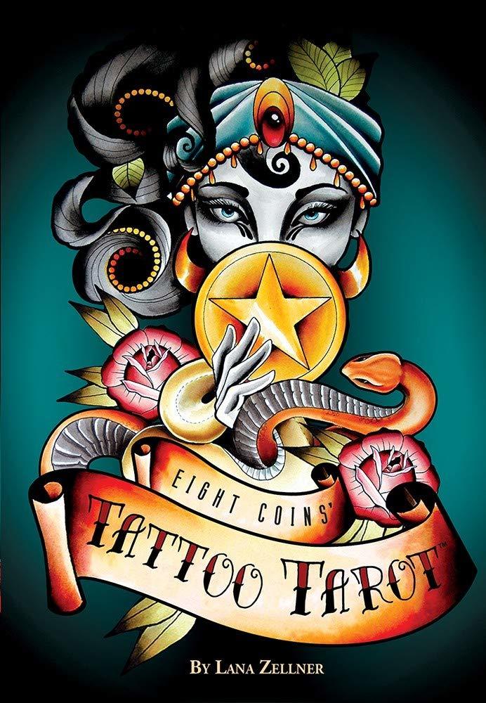 Rakuten - エイト・コインズ・タトゥー・タロット Eight Coins Tatoo Tarot タロットカード 78枚 タロット占い 日本語解説書付き 正規品