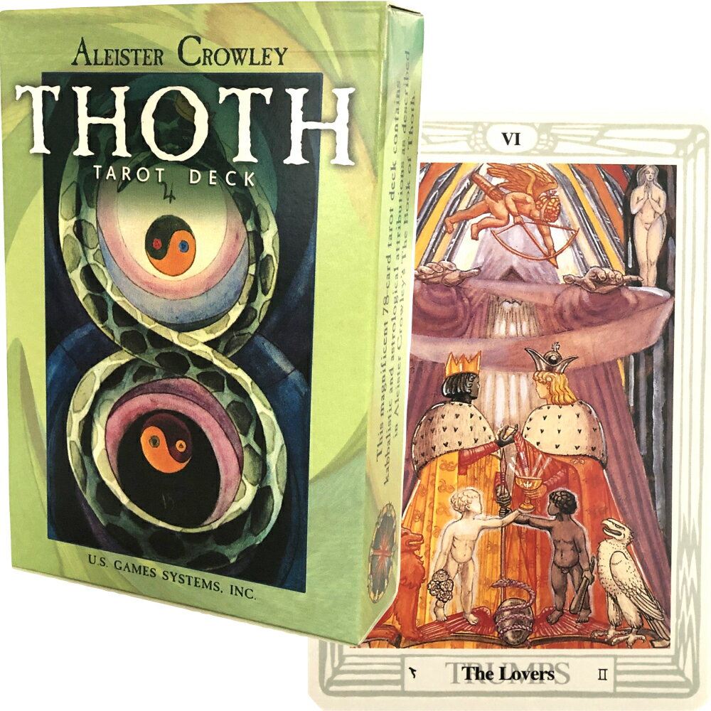 タロットカード 78枚 トートタロット タロット占い 【 アレイスター クロウリー トート タロット ラージ デッキ ＜US＞　Aleister Crowley Thoth Tarot Deck Large 】日本語解説書付き