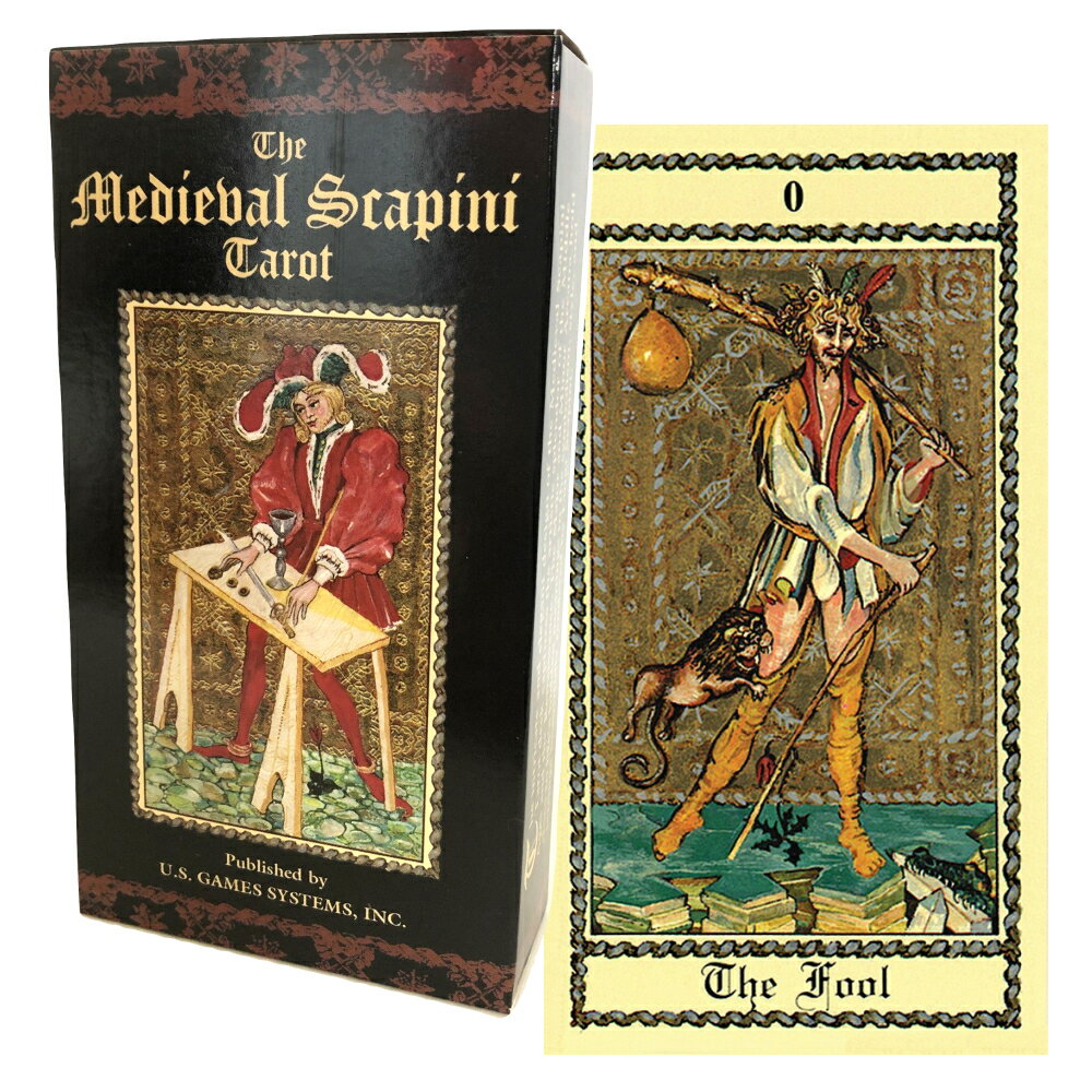 タロットカード 78枚 タロット占い 【 メディバルスカピーニ タロット　The Medieval Scapini Tarot 】日本語解説書付き　[正規品] 送料無料