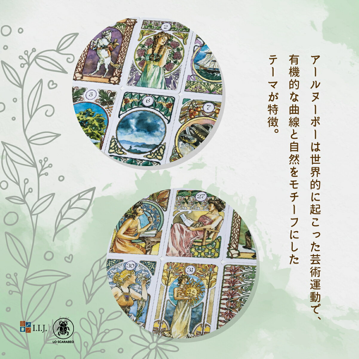 アールヌーボ調の優美なルノルマンカード ルノルマン オラクルカード 日本語解説書付き 送料無料 激安 新作
