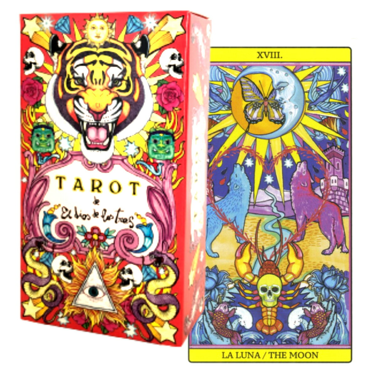 タロットカード 78枚 タロット占い 【 タロット デ エル・ディオス・デ・ロス・トレス　Tarot de El dios de los tres 】日本語解説書付き　[正規品]　送料無料のサムネイル