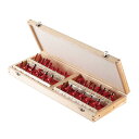 RELIEF 超硬刃トリマービットセット φ6mm軸 30PCS 木箱入り:No.30662<イチネンアクセス・ミツトモ>