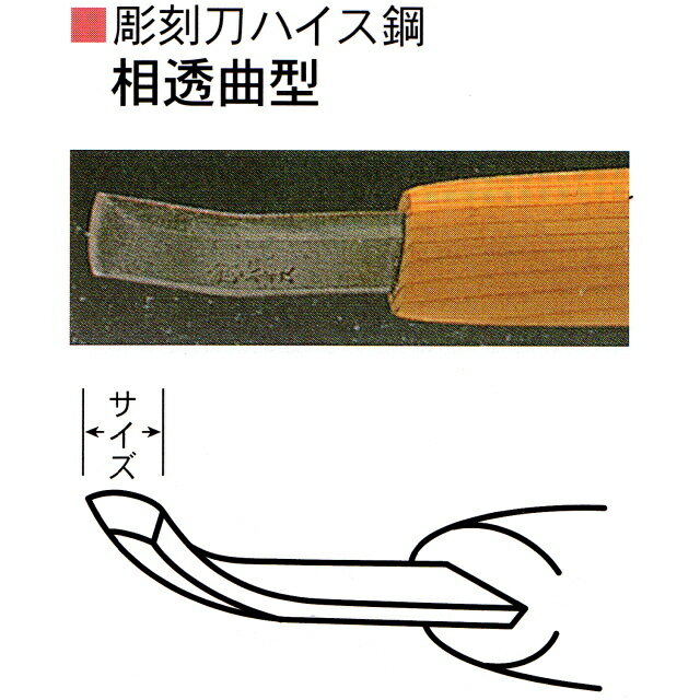 三木章刃物本舗　彫刻刀ハイス鋼　相透曲型　21mm
