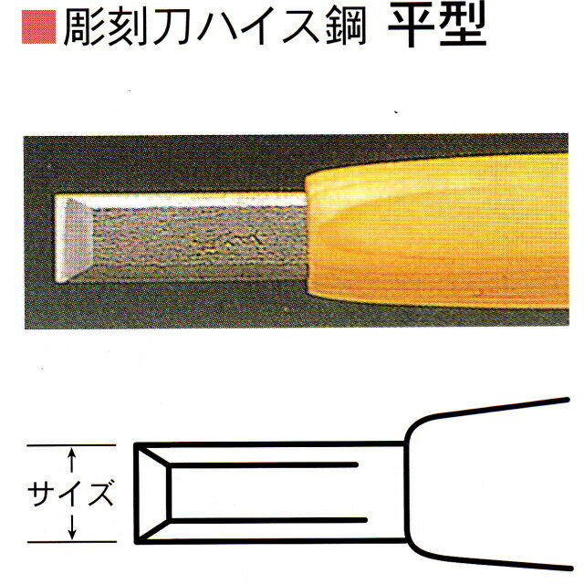 三木章刃物本舗　彫刻刀ハイス鋼　平型　7．5mm、9mm