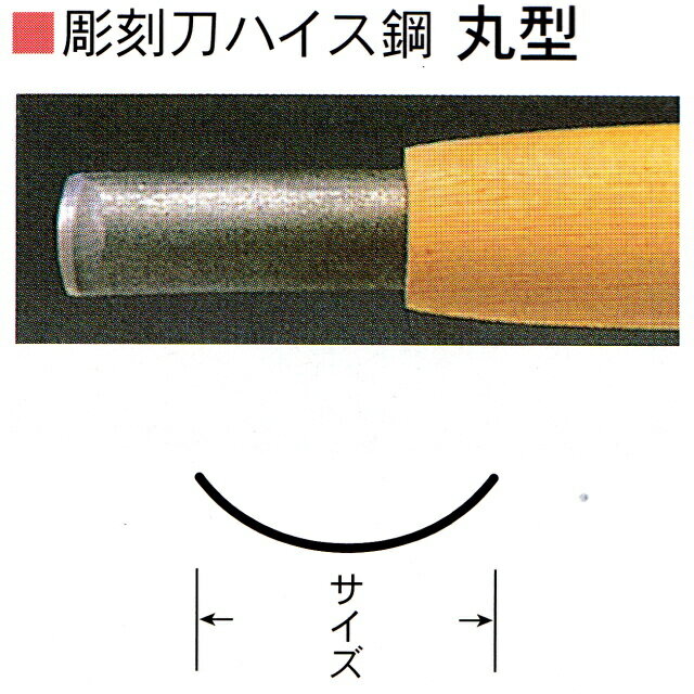 三木章刃物本舗　彫刻刀ハイス鋼　丸型　7．5mm、9mm