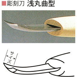 三木章刃物本舗　安来鋼彫刻刀単品　浅丸曲型　3mm、4．5mm、6mm
