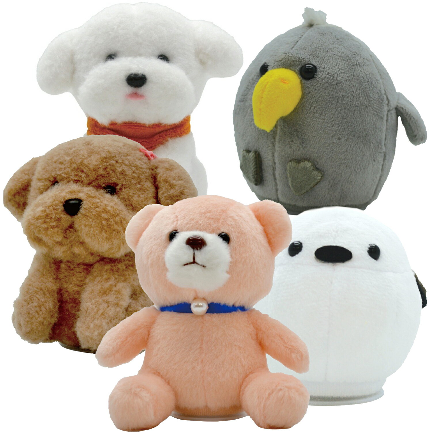 【送料無料】マネしておしゃべりミニぬいぐるみ お喋り 犬 クマ シマエナガ ハシビロコウ 小鳥 アニマル