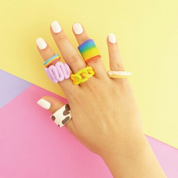 【送料無料】クレイピー スターターセット ポリマー粘土 アクセサリー DIY ハンドメイド リング 指輪 キット プレゼント おもちゃ ハシートップイン EX-3300 ギフト クリスマス 誕生日 女の子 手作り claypeo 粘土