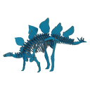 【送料無料】hacomo Dinosaur ハコモ ダイナソー 恐竜 ステゴサウルス BLUE ブルー 青 玩具 おもちゃ 組立式 工作 ダンボール クラフト 小学生 春休み GW 夏休み 冬休み 宿題 工作キット