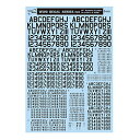 サンコーマーク工業 レプトジーダ プラモデル用 水転写 M02 45度 Numbers&Letters 黒 13.5×19.5cm WING DECAL SERIES WM-07