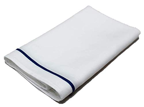 日本製 グラスタオル 綿100％ 45×80 10枚入り プロ用 業務用 (青線)