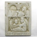 イタリア製 石膏 レリーフ アンティーク調 壁掛け 聖母マリア 聖母子像 キリストの生誕 クリスマス ノナントラ修道院 旧約聖書 大理石 レプリカ 30×39cm pdm-319