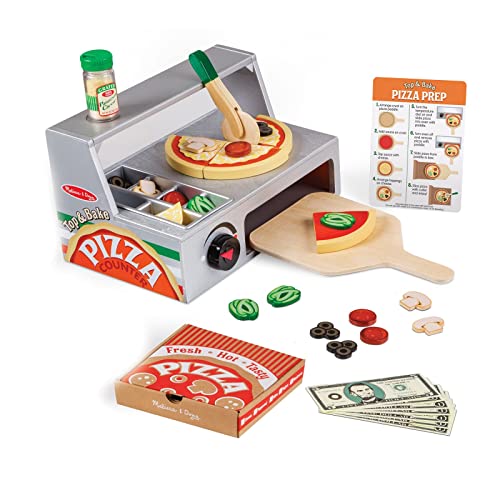 メリッサ&ダグ (Melissa&Doug) 木製 おままごと キッチン ピザ屋さん ピザカウンター 食べ物おもちゃ 9465 正規品