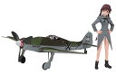 ハセガワ ストライクウィッチーズ ゲルトルート・バルクホルン w/フォッケウルフ Fw190D-9 1/20スケール レジンキット SP379