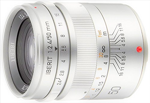 KIPON 単焦点レンズ IBERIT (イベリット) 50mm f / 2.4レンズfor Fujifilm Xレンズ Frosted Silver(つや消し シルバー)