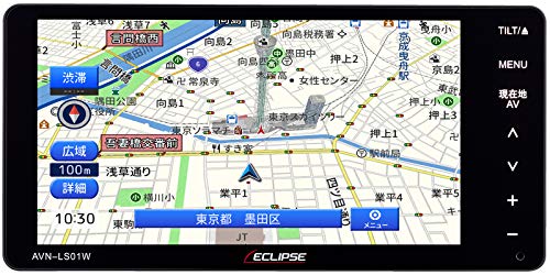 デンソーテン カーナビ ECLIPSE AVN-LS01W 7型ワイド フルセグ 1セグ VICS WIDE SD CD DVD Bluetooth DENSO TEN