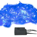 MITAS イルミネーション ライト LED 200球 ストレートタイプ 15m ブルー クリア線 点灯 8パターン コントローラー付き コンセント LED電飾...