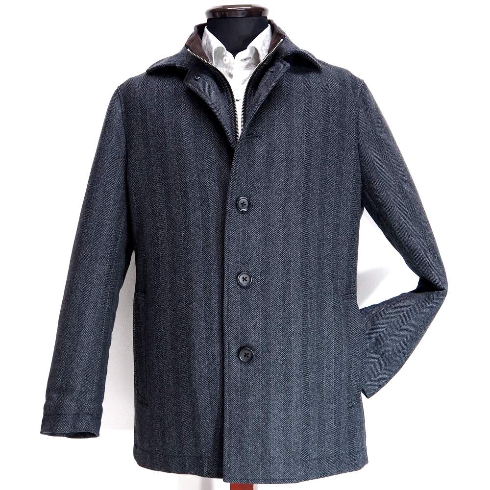秋冬 コート S サイズ チャコールグレー（濃灰色） ロンナー 日本製 メンズ カジュアル 男性 40代 50代 60代 70代