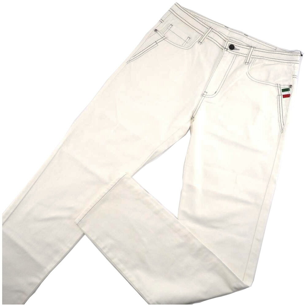 パンツ-デニムパンツ デニムパンツ ストレッチ LL(95cm) サイズ ホワイト ANGELO メンズ カジュアル 男性 40代 50代 60代 70代 中年