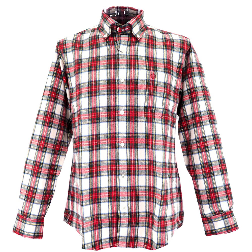 秋冬 シャツ-ネルシャツ LL サイズ レッド 赤 サルヴァトーレ・ヴィンチ 日本製 メンズ カジュアル 男性 40代 50代 60代 70代