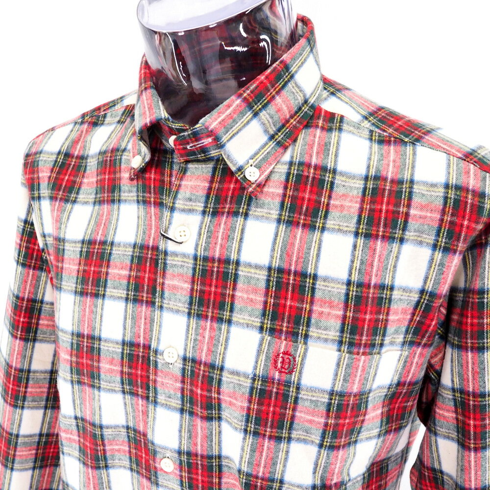 秋冬 シャツ-ネルシャツ LL サイズ レッド 赤 サルヴァトーレ・ヴィンチ 日本製 メンズ カジュアル 男性 40代 50代 60代 70代 2