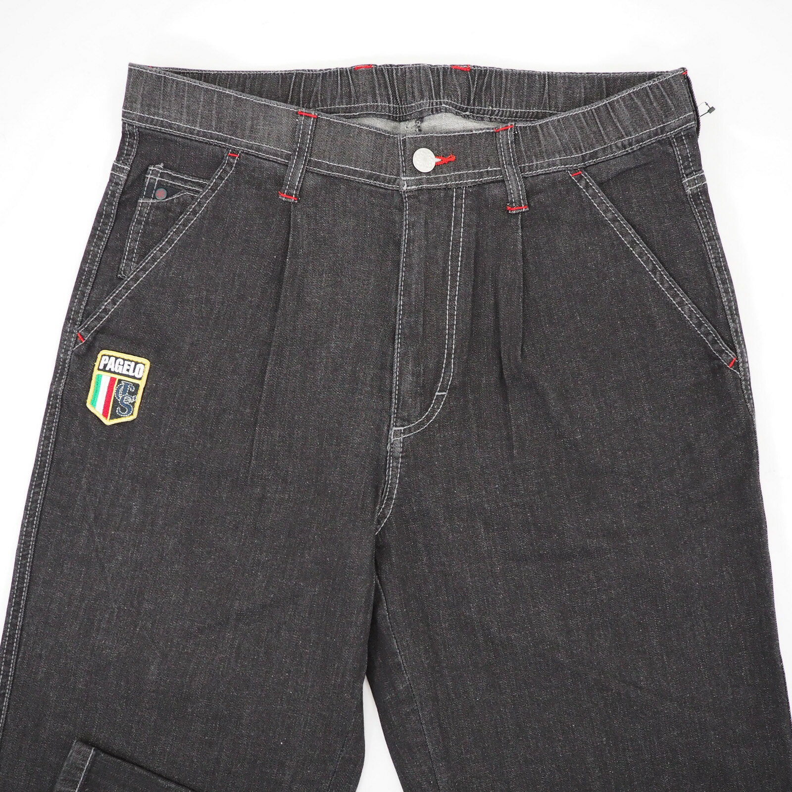 春夏 パンツ L(85cm) サイズ ブラック ストレッチ パジェロ メンズ カジュアル 男性 40代 50代 60代 70代 中年