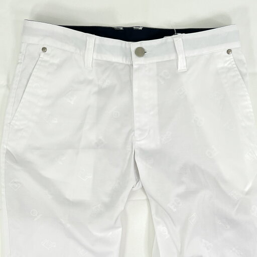 春夏 9分丈 UVカット テーパード パンツ LL(94cm) サイズ ホワイト ストレッチ ノータック 有 フィラ メンズ カジュアル 男性 40代 50代 60代 70代 中年