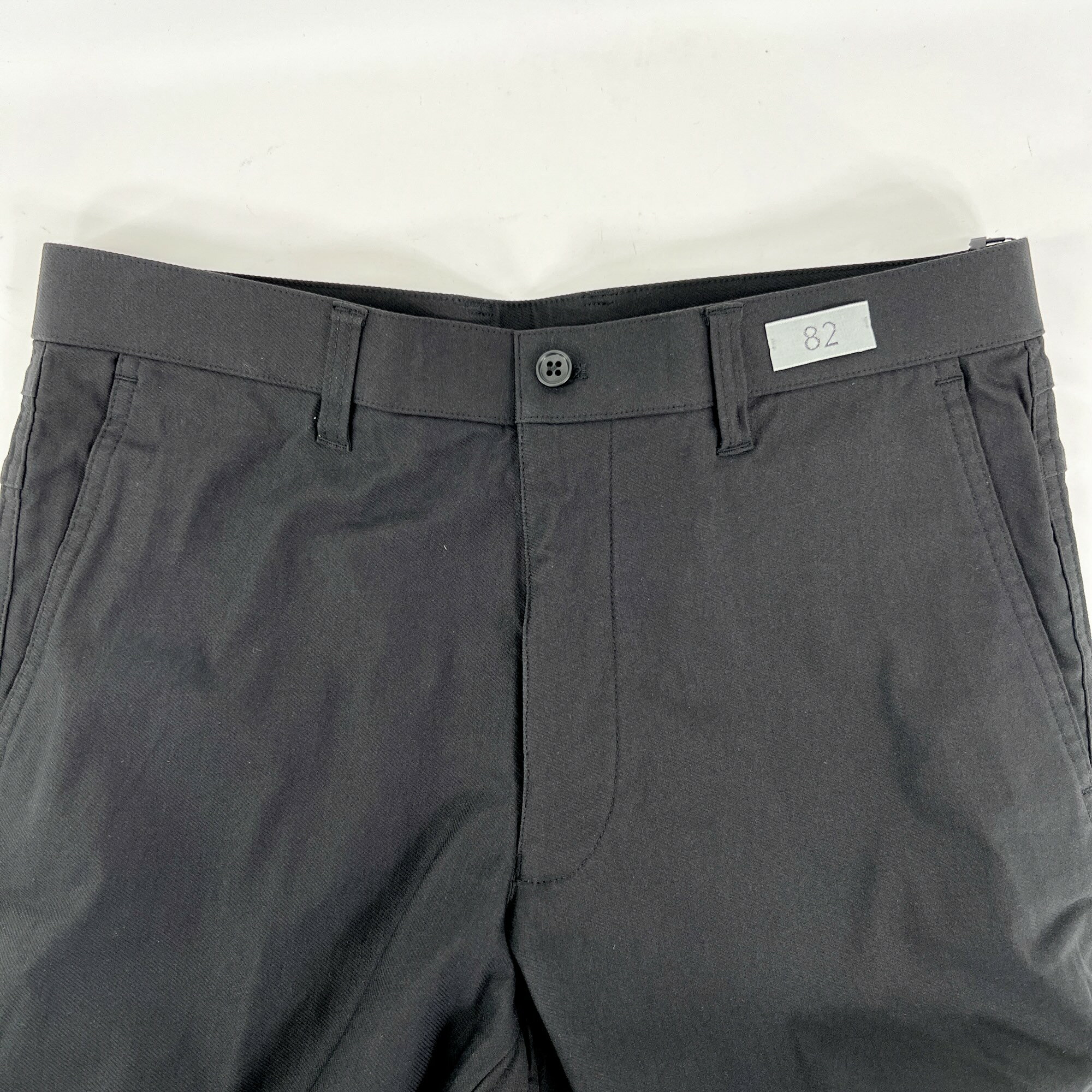 秋冬 ストレッチ ウエストゴム付 裏起毛 スラックス ウエスト 85cm サイズ ブラック ノータック 有り プレイモール メンズ カジュアル 男性 40代 50代 60代 70代 中年