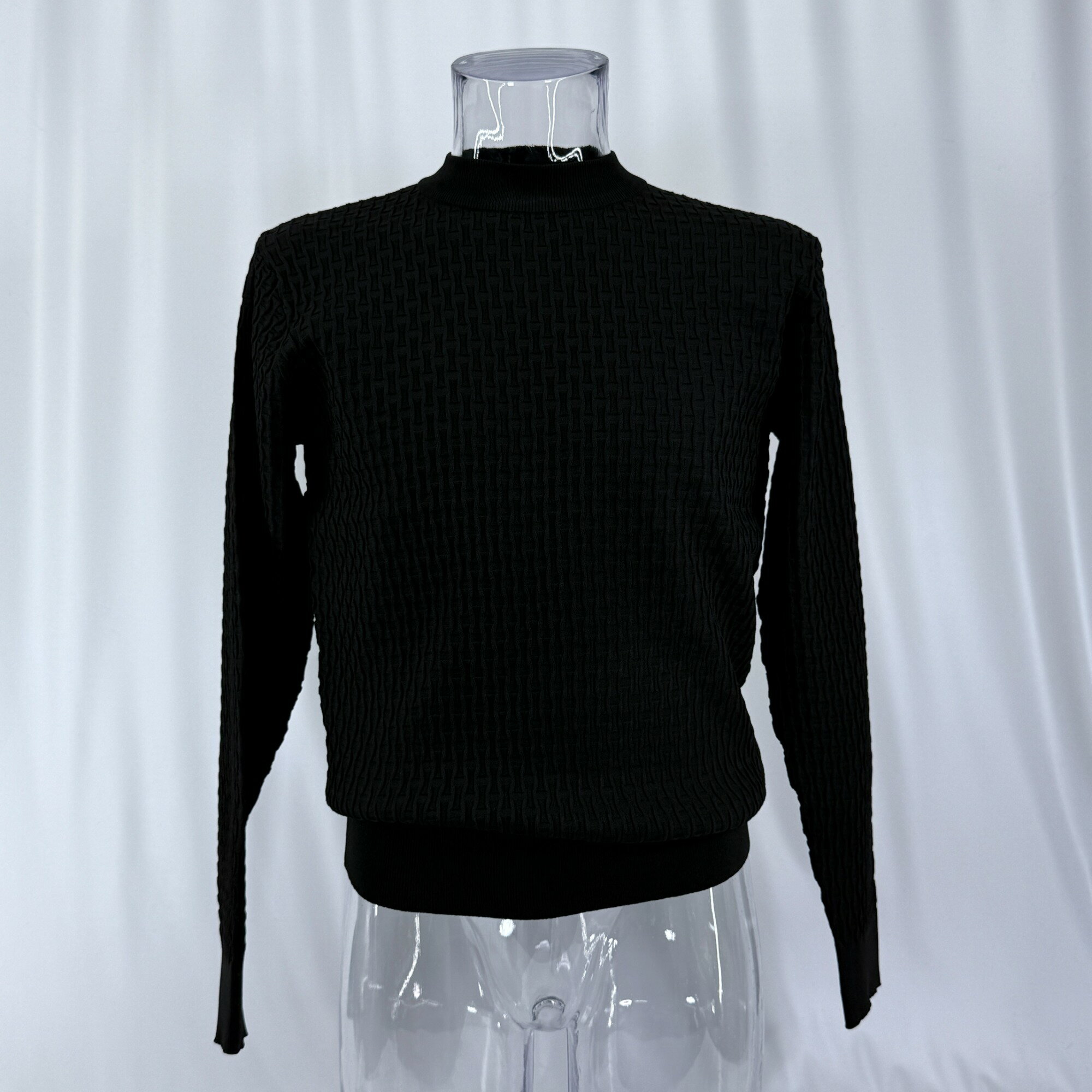 メンズセーター軽量48ブラック