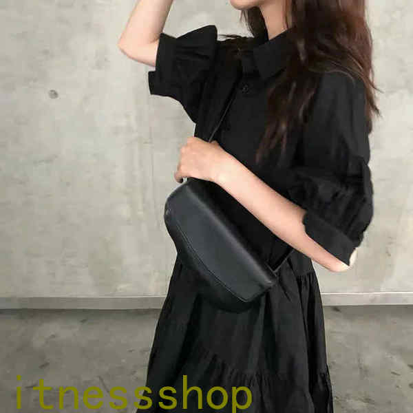 THOM WILLS 新生活 シャツワンピース レディース 40代 キレイめ 膝丈ワンピース 春夏 半袖ワンピース 黒フレアスカート シャツワンピ オシャレ 韓国風 ゆったり 大人可愛い30代 50代