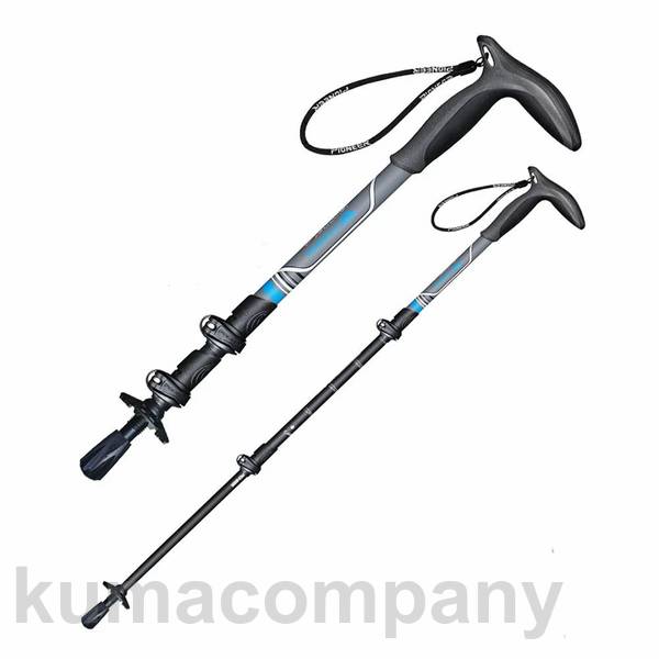 トレッキングポール 登山用ステッキ カーボン製 超軽量 226g 炭素繊維 高強度 3段伸縮式 トレッキングステッキ 1本