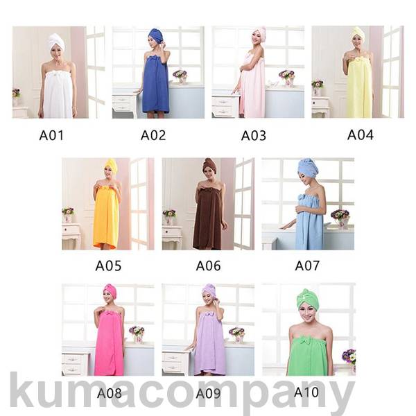 ラップタオル レディース 2点 バスローブ バスタオル 着るタオル タオルキャップ タオルケット 吸水 美容室エステ シャワー お風呂 温泉