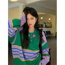 THOM WILLS セーター レディース ふわもこニット ニットトップス ニットウェア 可愛い カットソー ニット 長袖 虹 ゆったり 暖かい 上品 秋服 冬服 保温防寒 バレンタイン プレゼント(4)
