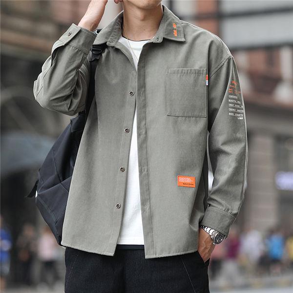 THOM WILLS 長袖シャツ メンズ シャツ 紳士シャツ ミリタリーシャツ 無地シャツ カジュアルシャツ メンズファッション 20代 30代 40代 春秋 バレンタイン