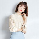 THOM WILLS 女性 ブラウス シャツ 春秋 シフォン 立ち襟シャツ 女性 ブラウス オシャレ 可愛い 長袖 シャツ ブラウス ギフト バレンタイン プレ...